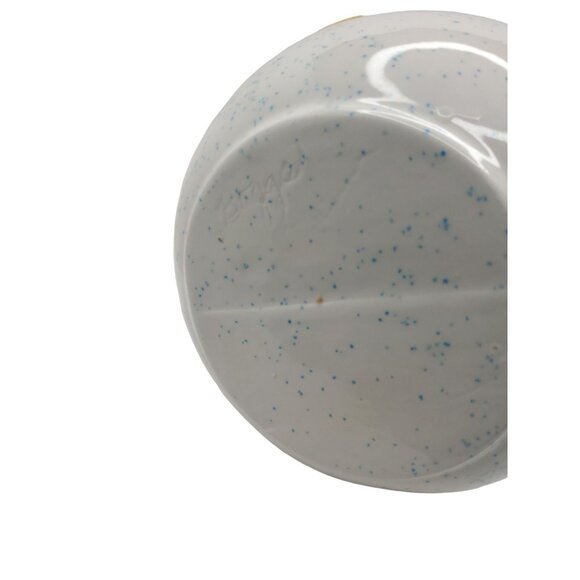 vintage 1980s signed boggs speckled porcelain duck pattern pitcher. - Picture 4 of 4